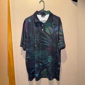 Sunday Swagger Tropical Print golf polo
